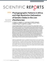 Phylogeographic Patterns in Africa and High Resolution Delineation of Genetic Clades in the Lion (Panthera leo)