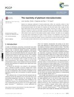 The reactivity of platinum microelectrodes