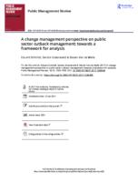 A change management perspective on public sector cutback management: towards a framework for analysis