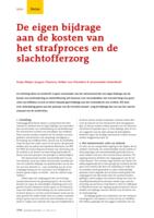 De eigen bijdrage aan de kosten van het strafproces en de slachtofferzorg