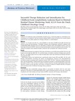 Successful Therapy Reduction and Intensification for Childhood Acute Lymphoblastic Leukemia Based on Minimal Residual Disease Monitoring: Study ALL10 From the Dutch Childhood Oncology Group