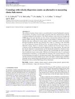 Cosmology with velocity dispersion counts: an alternative to measuring cluster halo masses