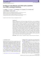 Evolution of cosmic filaments and of their galaxy population from MHD cosmological simulations