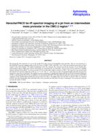 Herschel/PACS far-IR spectral imaging of a jet from an intermediate mass protostar in the OMC-2 region