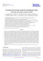 Consistent dust and gas models for protoplanetary disks. I. Disk shape, dust settling, opacities, and PAHs