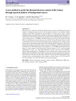 A new method to probe the thermal electron content of the Galaxy through spectral analysis of background sources