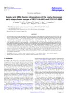 Suzaku and XMM-Newton observations of the newly discovered early-stage cluster merger of 1E2216.0-0401 and 1E2215.7-0404