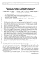 Search for an exosphere in sodium and calcium in the transmission spectrum of exoplanet 55 Cancri e