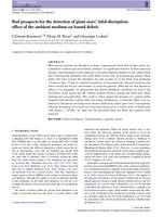 Bad prospects for the detection of giant stars' tidal disruption: effect of the ambient medium on bound debris