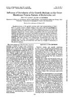 Influence of osmolarity of the growth medium on the outer membrane protein pattern of Escherichia coli