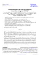 Multiwavelength study of the low-luminosity outbursting young star HBC 722