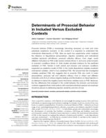 Determinants of prosocial behaviour in included versus excluded contexts