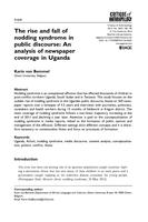 The rise and fall of nodding syndrome in public discourse: an analysis of newspaper coverage in Uganda