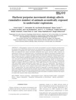 Harbour porpoise movement strategy affects cumulative number of animals acoustically exposed to underwater explosions