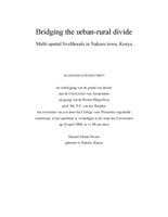 Bridging the urban-rural divide: multi-spatial livelihoods in Nakuru town, Kenya