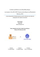 Conflicts and politics in the Tana Delta, Kenya: an analysis of the 2012-2013 clashes and the general and presidential elections 2013