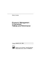 Economic management in Cameroon: policies and performance