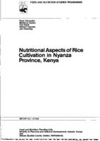 Nutritional aspects of rice cultivation in Nyanza Province, Kenya