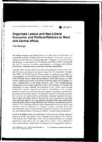 Organised labour and neo-liberal economic and political reforms in West and Central Africa