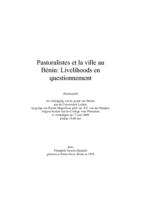 Pastoralistes et la ville au Bénin: Livelihoods en questionnement