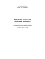 Risk sharing relations and enforcement mechanisms
