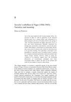 Sawaba's rebellion in Niger (1964-1965): narrative and meaning