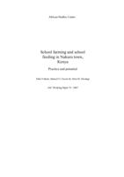 School farming and school feeding in Nakuru town, Kenya: practice and potential