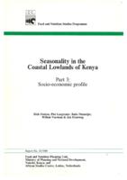 Seasonality in the coastal lowlands of Kenya: Part 3: Socio-economic profile