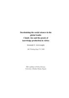Decolonising the social sciences in the global South: Claude Ake and the praxis of knowledge production in Africa