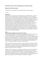 The impact of ICCO and Cordaid projects in Northern Ghana: summary of the Ghana study (unpublished)