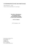 Busy work or real business: revaluing the role of non-agricultural activities in African rural development