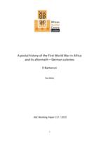 A postal history of the First World War in Africa and its aftermath - German colonies: II Kamerun