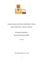 A postal history of the First World War in Africa and its aftermath - German colonies: IV Deutsch-Ostafrika / German East Africa (GEA)