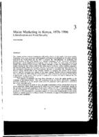 Maize marketing in Kenya, 1976-1996