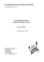 Female-headed households: their survival strategies in Tanzania