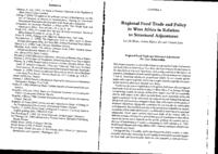 Regional food trade and policy in West Africa in relation to structural adjustment