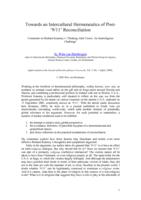 Towards an Intercultural Hermeneutics of Post-'9/11' Reconciliation: Comments on Richard Kearney's 'Thinking After Terror: An Interreligious Challenge'