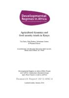 Agricultural dynamics and food security trends in Kenya