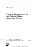 Economic management in neo-colonial states: a case study of Cameroon