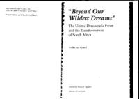 'Beyond our wildest dreams': the United Democratic Front and the transformation of South Africa