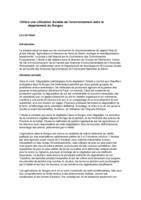 Vers une utilisation durable de l'environnement dans le département du Borgou (Benin)