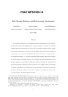 Risk sharing relations and enforcement mechanisms
