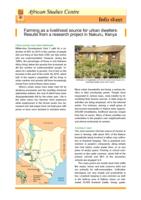 Farming as a livelihood source for urban dwellers: results from a research project in Nakuru, Kenya