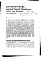 Aspects of democracy and democratisation in Zambia and Botswana: exploring African political culture at the grassroots