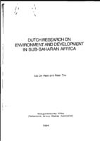 Dutch research on environment and development in Sub-Saharan Africa