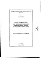 Income diversification and resource conservation among artisanal fishers at the Central Kenyan Coast. NIRP Final Report