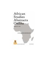 African Studies Abstracts Online: number 20, 2007