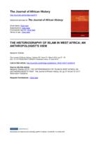 The historiography of Islam in West Africa: an anthropologist's view