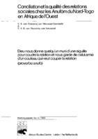 Conciliation et la qualité des relations sociales chez les Anufòm du Nord-Togo en Afrique de l'Ouest