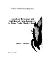 Household resources and nutrition of farm labourers in Trans Nzoia District, Kenya